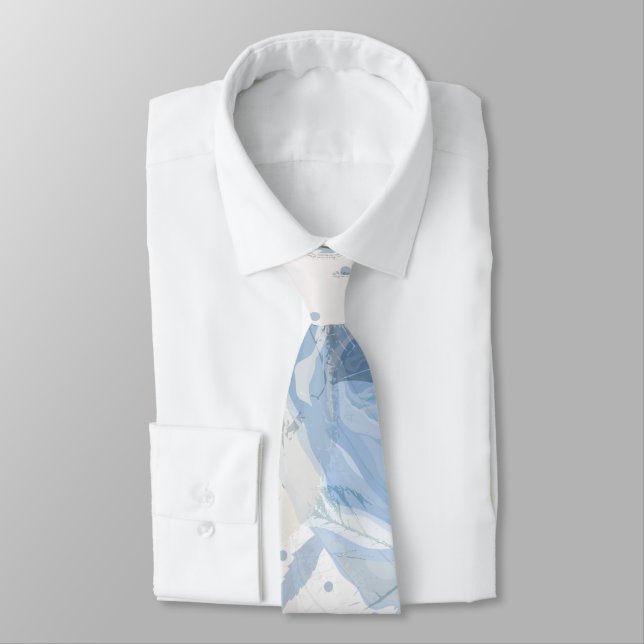 Corbata Rosas azules grunge (Atado)