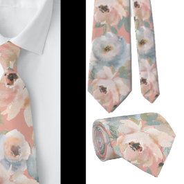 Corbata Rosas Azules Polvorientos Rosa Claros Lazos De Cue