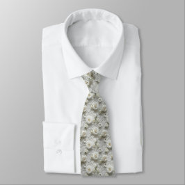 Corbata Rosas blancas en encaje