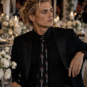 Corbata Rosas de la espada del dragón rojo