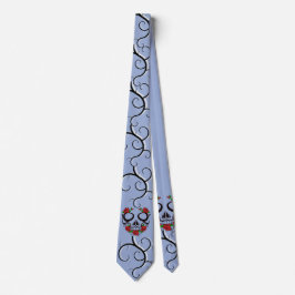 Corbata Rosas de Mens Tie Skull