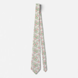 Corbata Rosas de perros de color rosa pálido y blanco con 