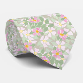Corbata Rosas de perros de color rosa pálido y blanco con 