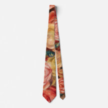 Rosas de Pierre-Auguste Renoir Neck Tie