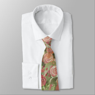 Corbata Rosas pictóricas