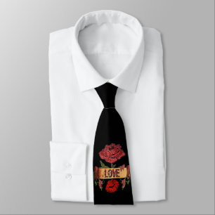 Corbata Rosas Rockabilly de San Valentín, Amor y Pintalabi