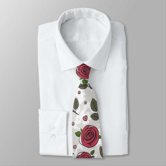Corbata Rosas Rojas  (Atado)