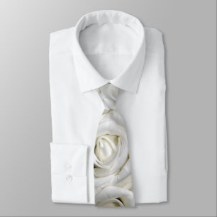 Corbata Rosas románticos de floración blanca