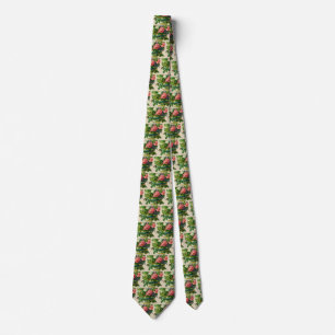 Corbata Rosas rosa rosa floral vintage, bolsa de flores