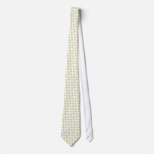 Corbata Rosas rosados de Albertina del vintage en blanco