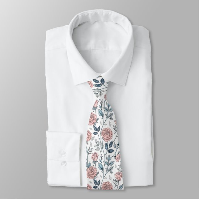 Corbata Rosas Tie (Atado)