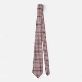 Corbata Rose Pink Black Plaid Classic Pattern Neck Tie