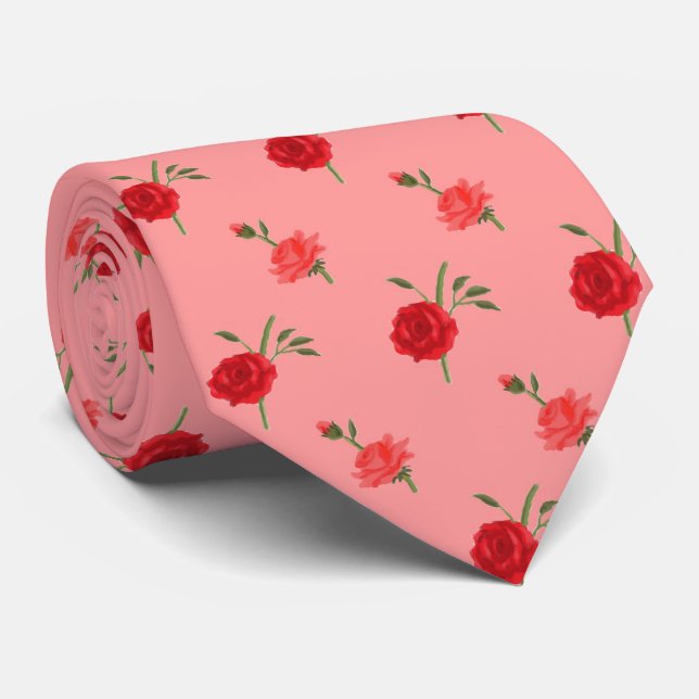 Corbata Roses (Enrollado)