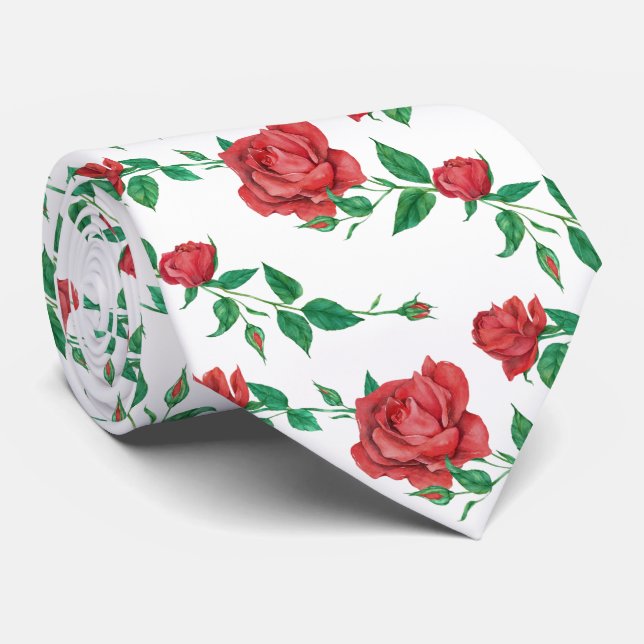 Corbata Roses Neck Tie (Enrollado)