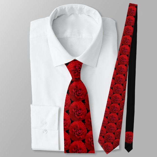 Corbata Roses Roses Clásicos Floral Negro (Subido por el creador)