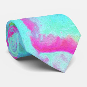 Corbata Rosette de sedición azul y rosa caliente