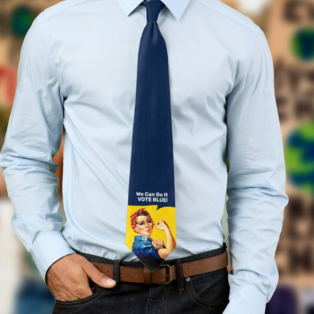 Corbata Rosie the Riveter | VOTACIÓN AZUL | Diseño de cola (Subido por el creador)