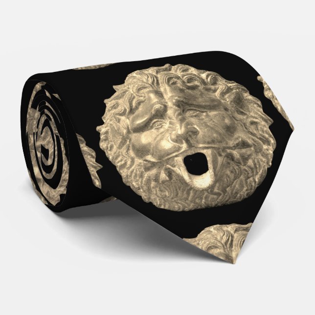 Corbata Rostros de león griegos (Enrollado)