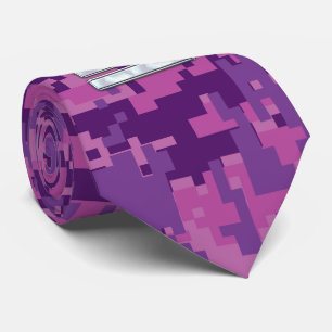 Corbata Rótulo Libra en el camo digital de Fuchsia