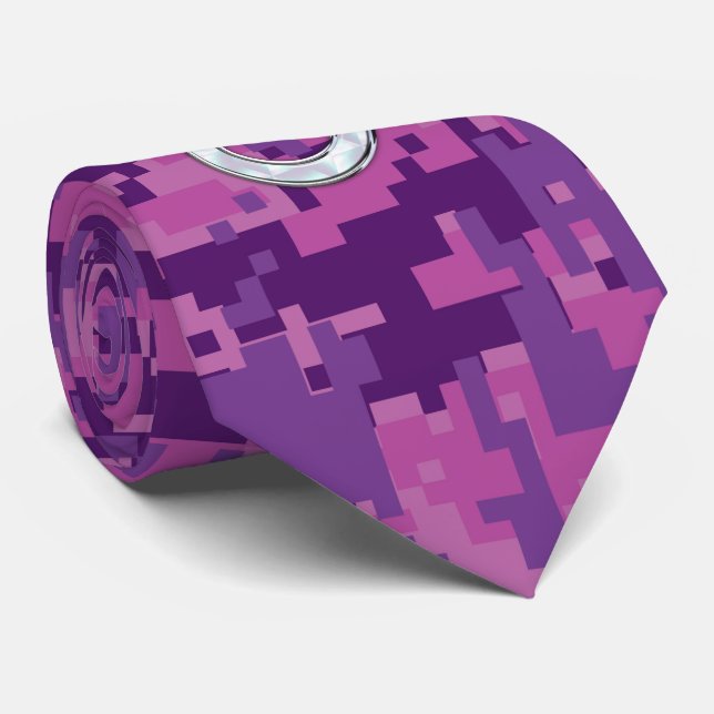 Corbata Rótulo Pearl Like Taurus Zodiac en camo digital (Enrollado)
