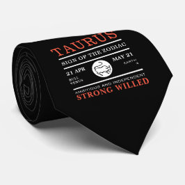 Corbata Rótulo Tauro del Zodiaco, Astrológico
