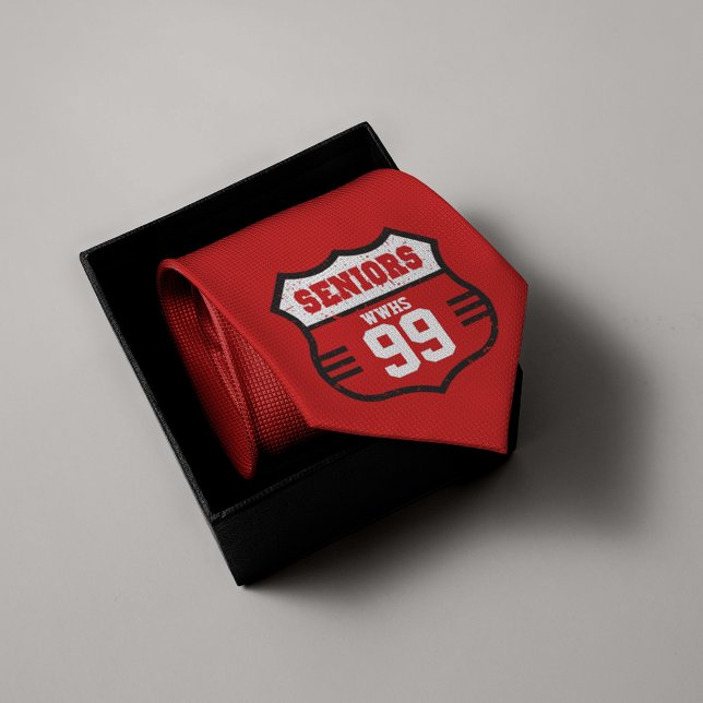 Corbata Rótulo vial de los ancianos con problemas rojos (Subido por el creador)