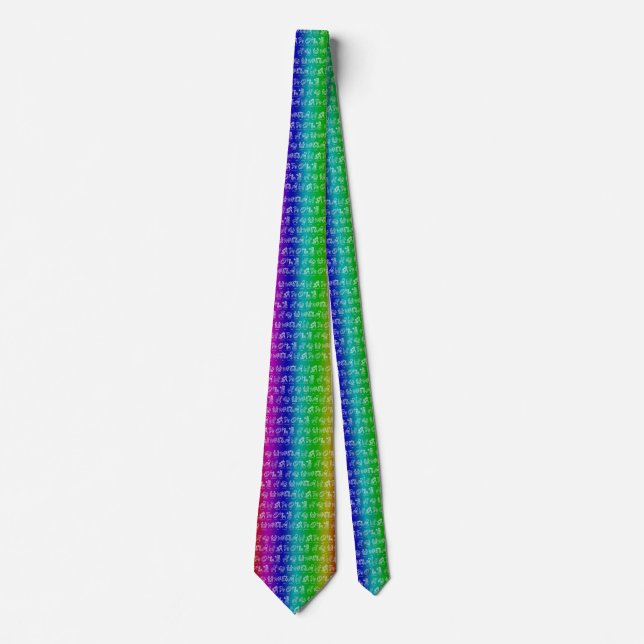 Corbata Rótulo Zodiaco (Arcoiris) (Anverso)