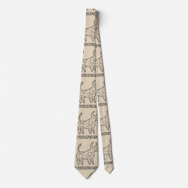 Corbata Rótulo Zodiaco: Taurus (Transparente) (Anverso)