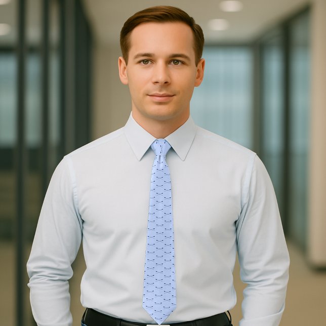 Corbata Rowing oars pattern blue (Subido por el creador)