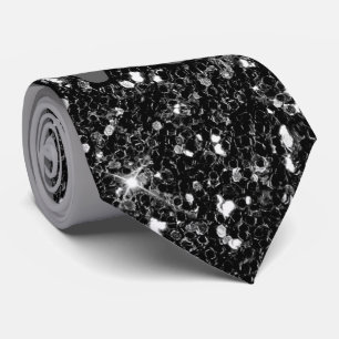 Corbata Royal Black and Grey Purpurina Necktie