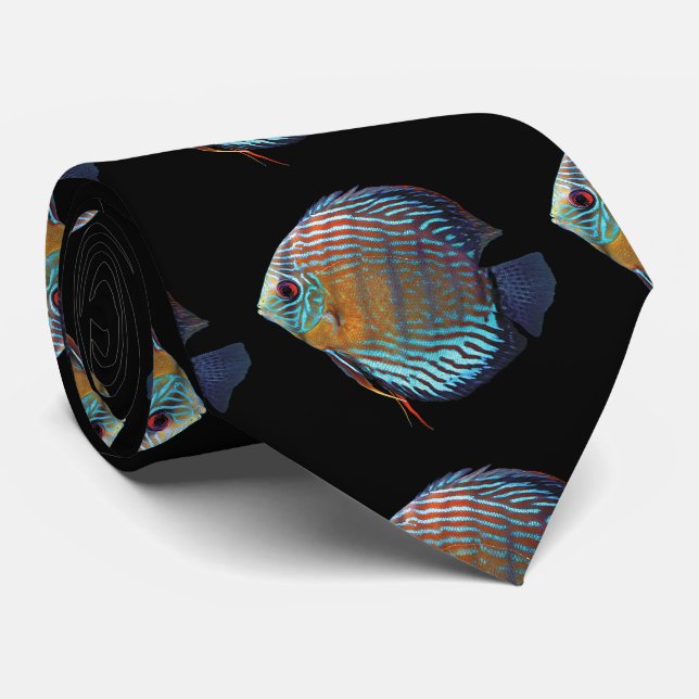 Corbata Royal Blue Discus (Enrollado)