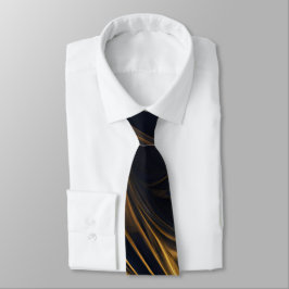 Corbata Royal Blue Gold Resumen Swirl