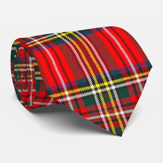 Corbata Royal Stewart Clan Tartan Plaid (Enrollado)