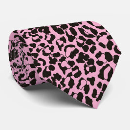 Corbata Rubor Pink Leopard Animal Print