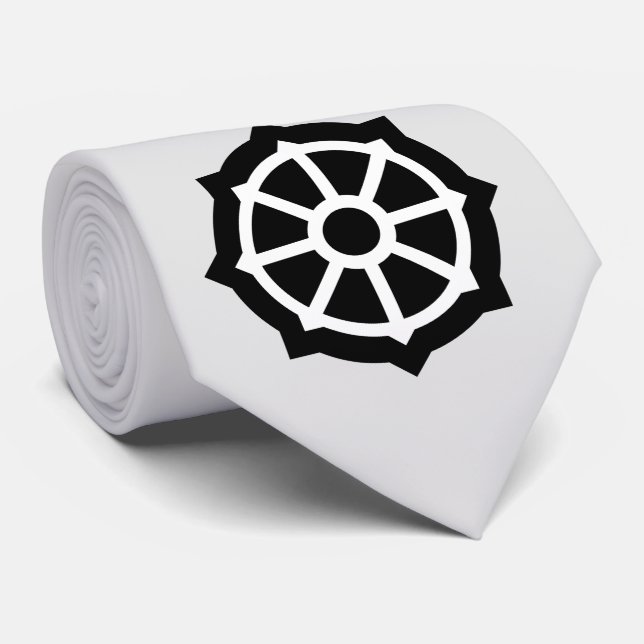Corbata Rueda de Dharma (Budismo, hinduismo) (Enrollado)