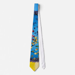 Corbata Rueda de flores - Arte hecho a mano - Pegatina