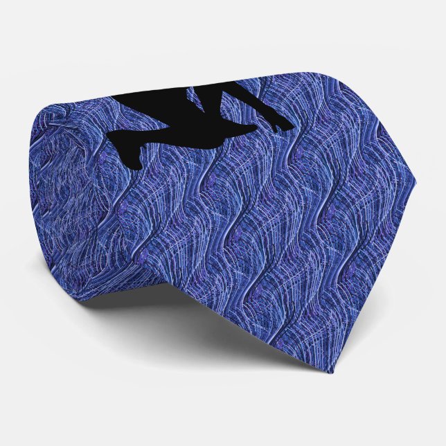 CORBATA RUNNER MED. UNIQUE AZUL (Enrollado)