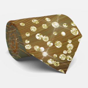 Corbata Rust & Green Marble Gold Purpurina Necktie