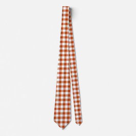 Corbata Rust Red Plaid Gingham Neck Tie