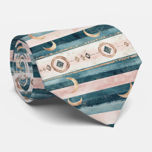 Corbata Rústica Celestial Raya Luna Sol Terroso (10)