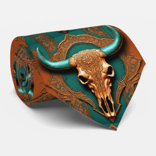 Corbata Rústica Terracota Verde azulada de los Bull del Pa