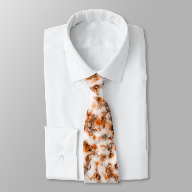 Corbata Rusty Brown Tone Marble Pattern (Atado)