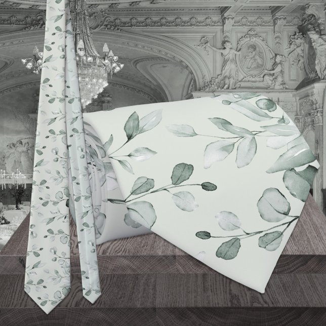 Corbata Sage Green Eucalyptus Greeneration Boda (Subido por el creador)