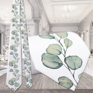 Corbata Sage Green Eucalyptus Greenerenery Boda Blanco