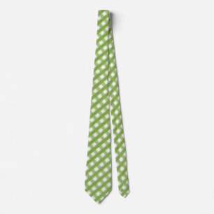 Corbata "Sage Green Gingham Check" Retro