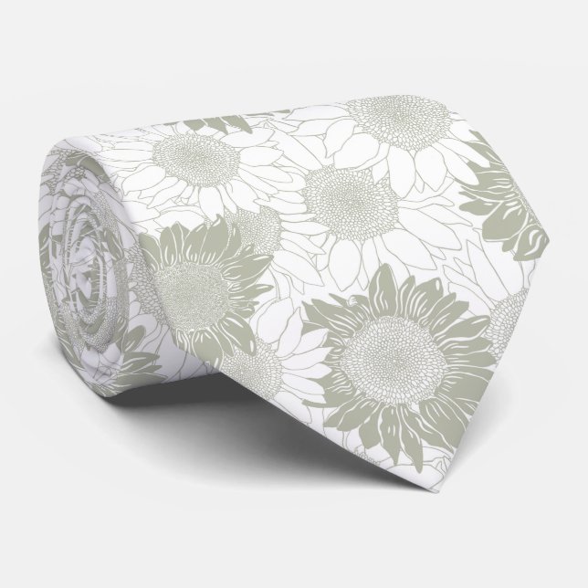 Corbata Sage Sunflower (Enrollado)