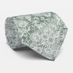 Corbata Sage Y White De Los Jardines De Campo Australianos