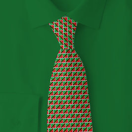 Corbata Saint Kitts and Nevis Flag Brick Pattern