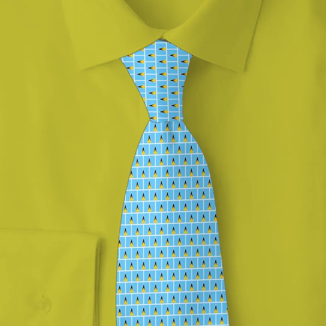 Corbata Saint Lucia Flag Brick Pattern (Subido por el creador)