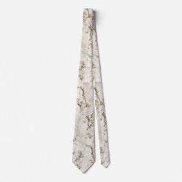 Corbata Sakura - Flor de cerezo crema